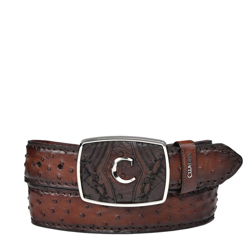 Men's Cuadra Chesnut Full Quill Ostrich Belt BC353