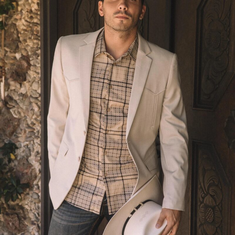Men's Platini Beige Western Sport Coat BLW10523