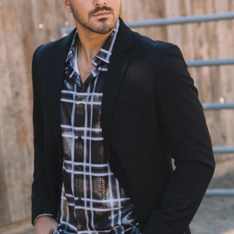 Men's Platini Black Western Sport Coat BLW10525