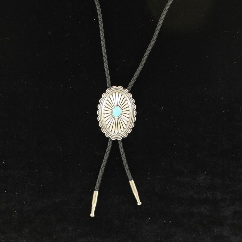 Western Turquoise Sunburst Bolo Tie 22107