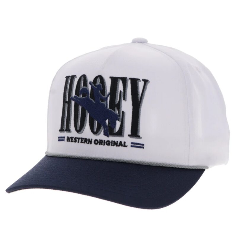 Hooey Hat White W/Navy Hooey Embroidered Logo 2569T-WHNV