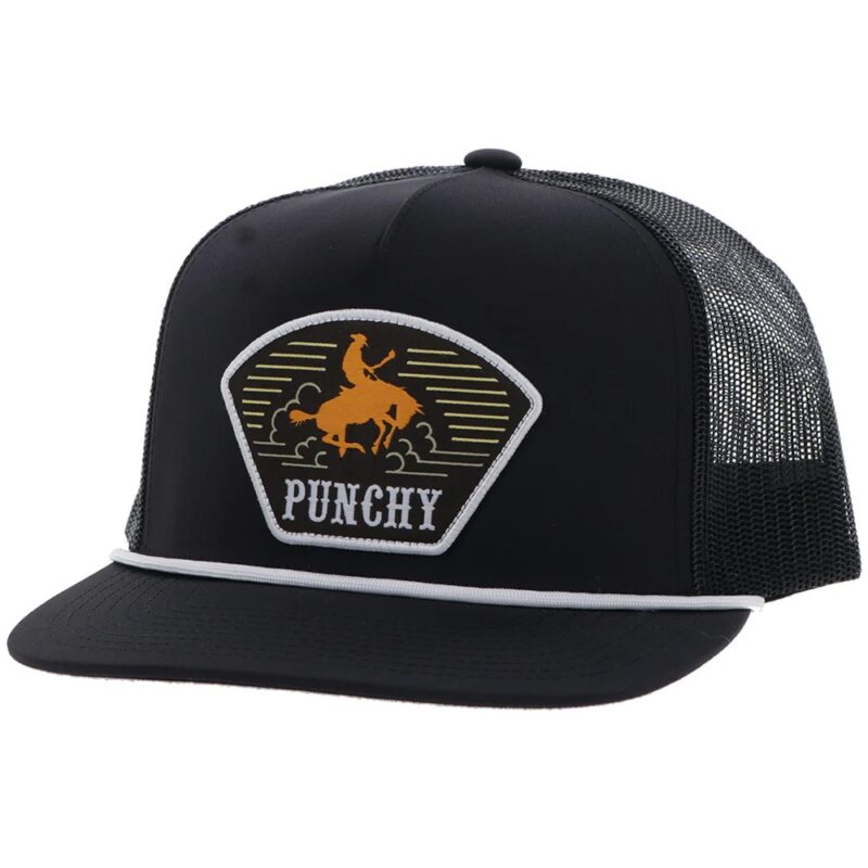 Hooey Punchy Cavvy Hat Black/White Snap Back 5034T-BK