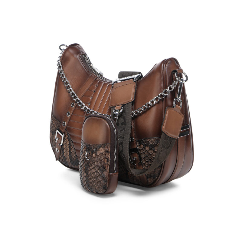 Women's Cuadra Python Leather Bag DU736