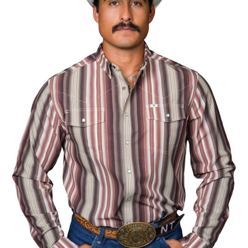 Men's Ferrell Brown Snap Shirt FPL1026035