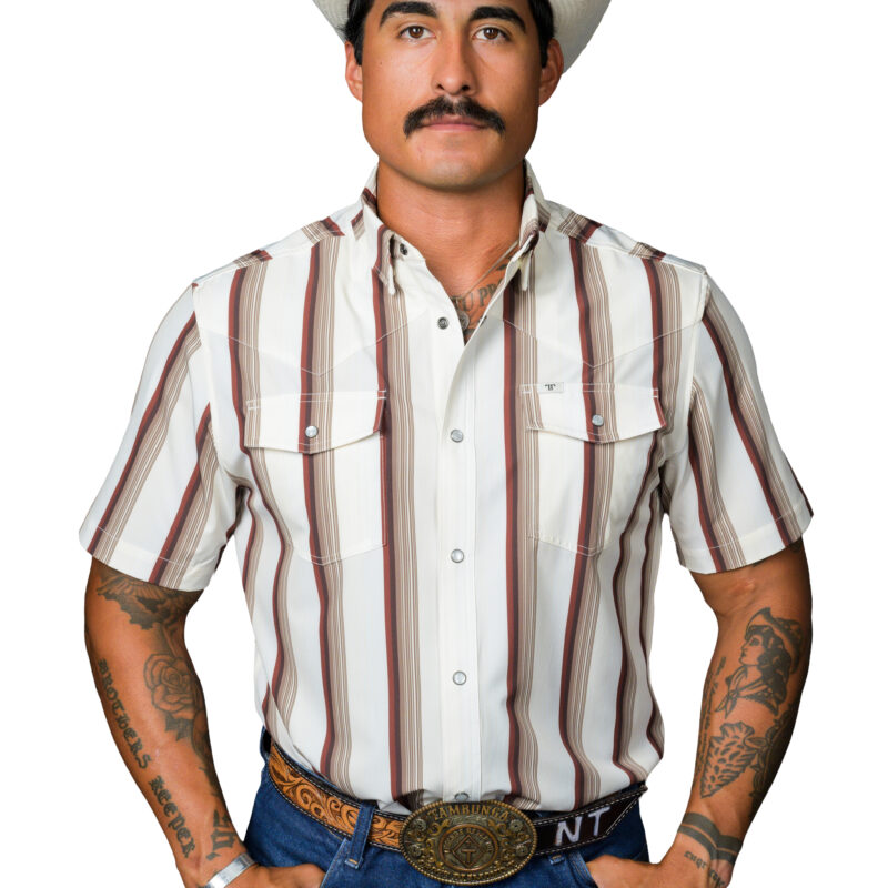 Men's Ferrell Brown Snap Shirt FPS1026049