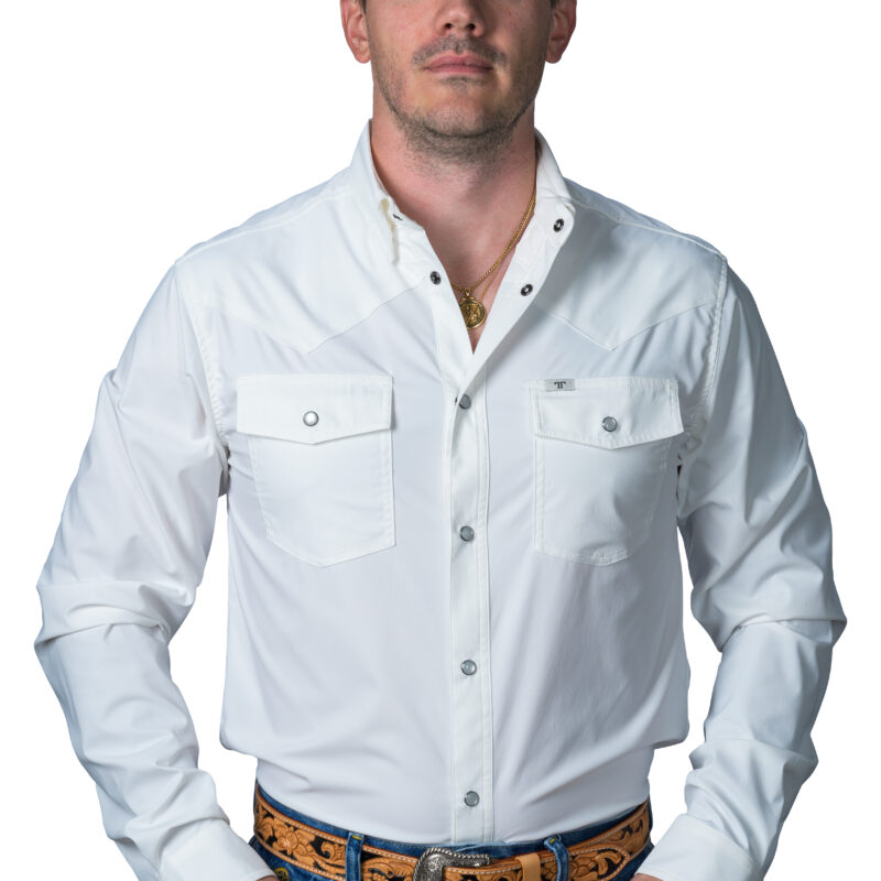 Men's Ferrell White Snap Shirt FSL1002300
