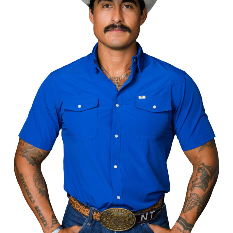 Men's Ferrell Blue Snap Shirt FSS1002338