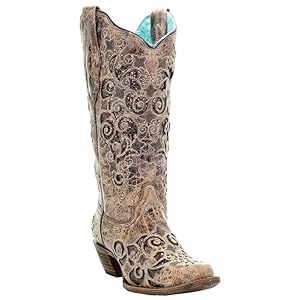 Women's Corral Brown Glitter Cowboy Boots A3228