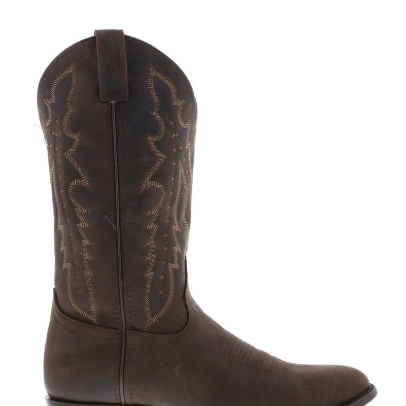 Men's Caborca Brown Classic Round Toe Cowboy Boot HAA063A