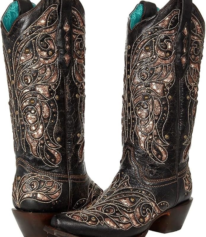 Women's Corral Brown Sparkle Cowboy Boots A4124